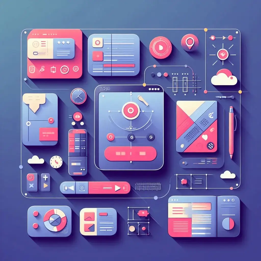 A collage of Different UI components