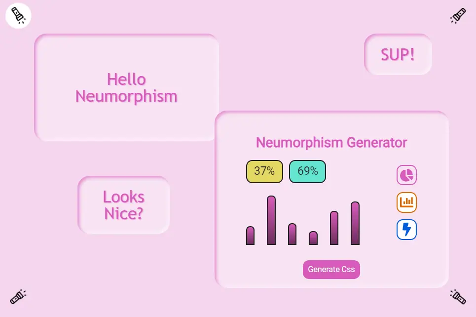 Neumorphism Recessed UI design